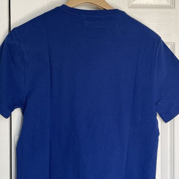New Men's Small Jersey T-Shirt Blue Soft Cotton Short Sleeves - Picture 7 of 10